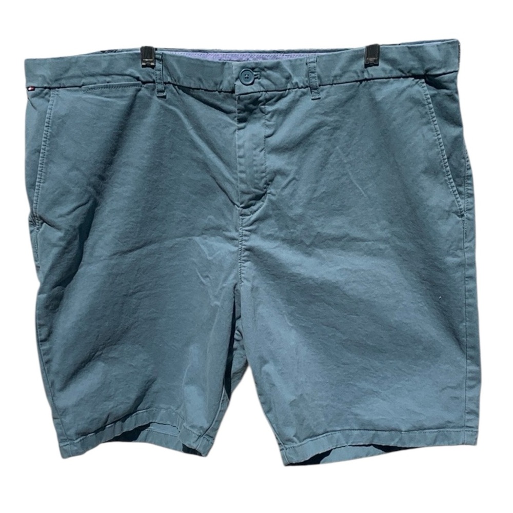 Tommy Hilfiger Teal Flat Front Shorts Size 40 Excellent Condition